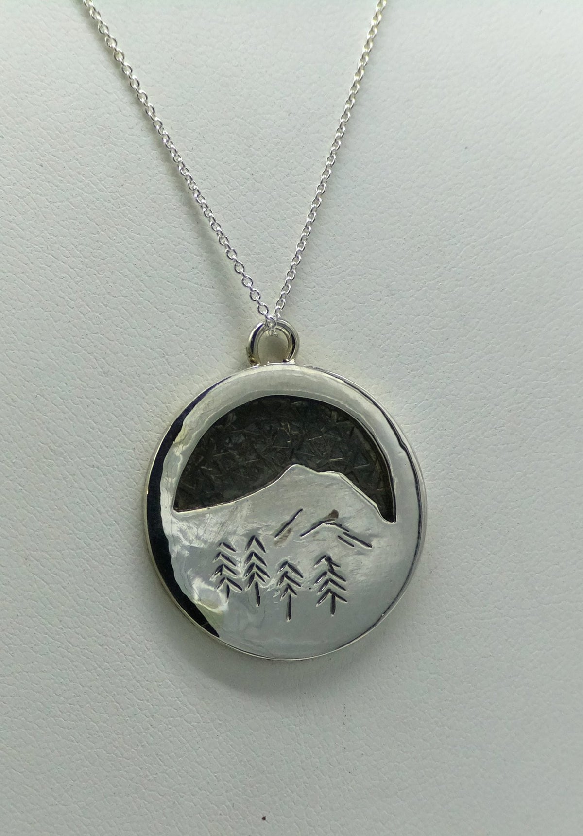 Mount Monadnock Layered Silver Pendant