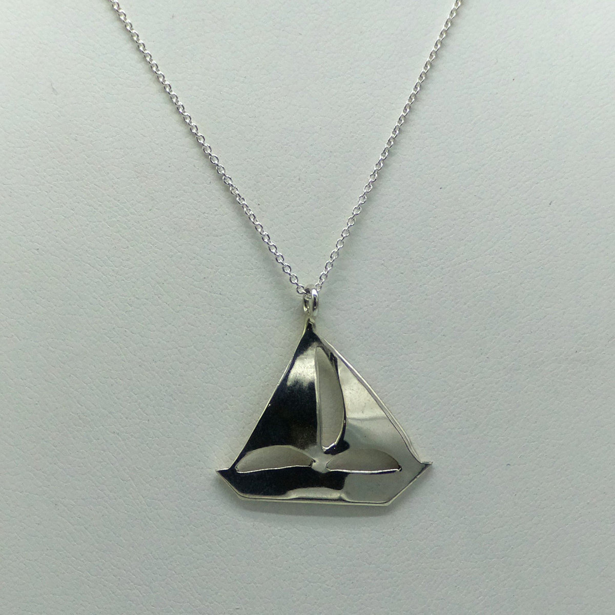 Sterling Silver Sailboat Pendant Necklace