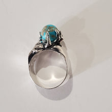 Load image into Gallery viewer, Hand in Hand Turquoise Ring size 6.5