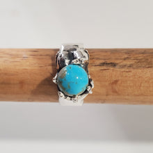 Load image into Gallery viewer, Hand in Hand Turquoise Ring size 6.5