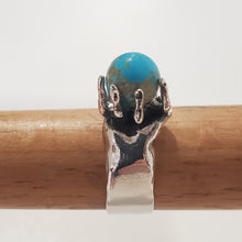 Load image into Gallery viewer, Hand in Hand Turquoise Ring size 6.5