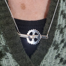 Load image into Gallery viewer, Handmade Bicycle Drive Train Necklace