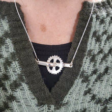 Load image into Gallery viewer, Handmade Bicycle Drive Train Necklace
