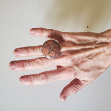 Load image into Gallery viewer, Handmade Jasper ring. Sterling silver with a fine silver bezel. Size US 7