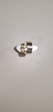Load image into Gallery viewer, Handmade Turquoise ring. Sterling silver with a fine silver bezel. Size US 7