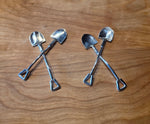 Shovel Espresso Spoon Set Bent Handels