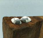 Textured Crescent Sterling Silver Stud Earrings
