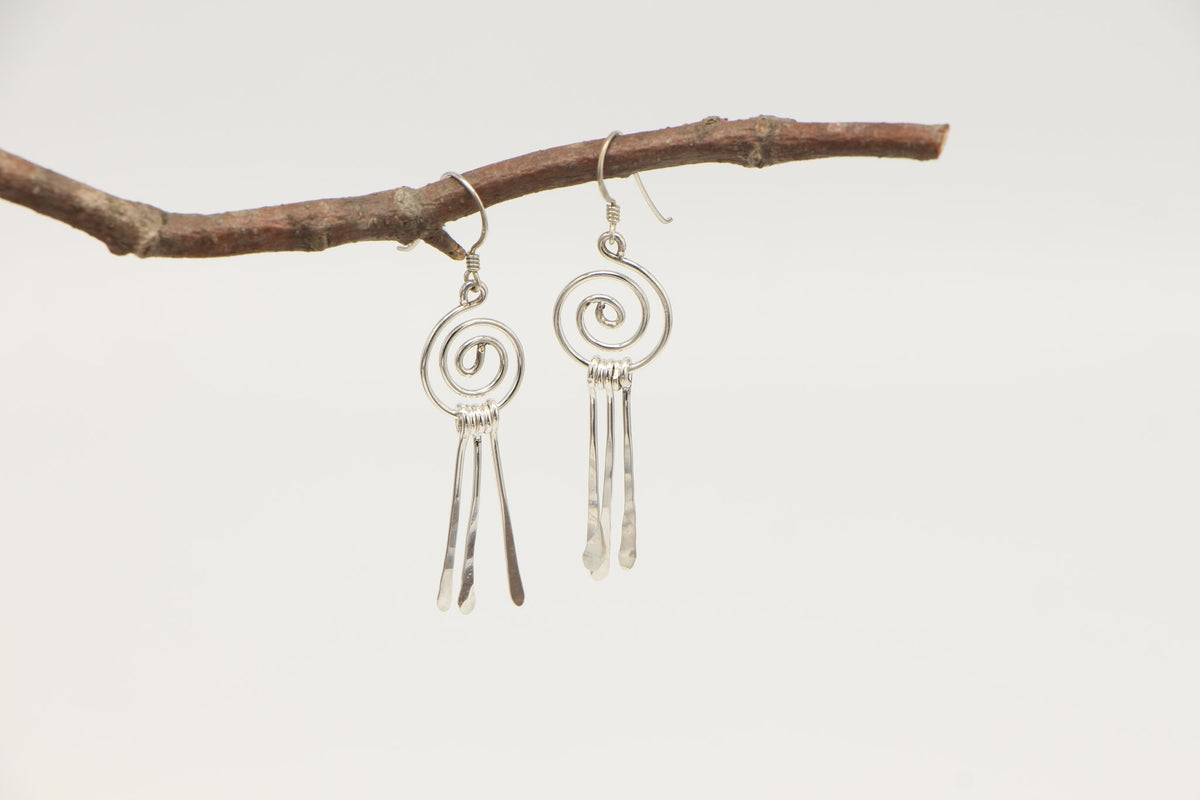 Spiral Paddle Earrings