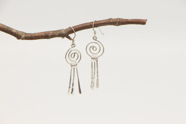Spiral Paddle Earrings
