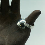 Dome Ring with Folded Plane size US 8.5