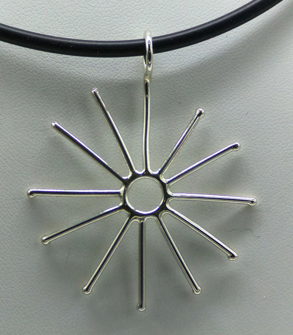 Starburst Pendant in Sterling Silver