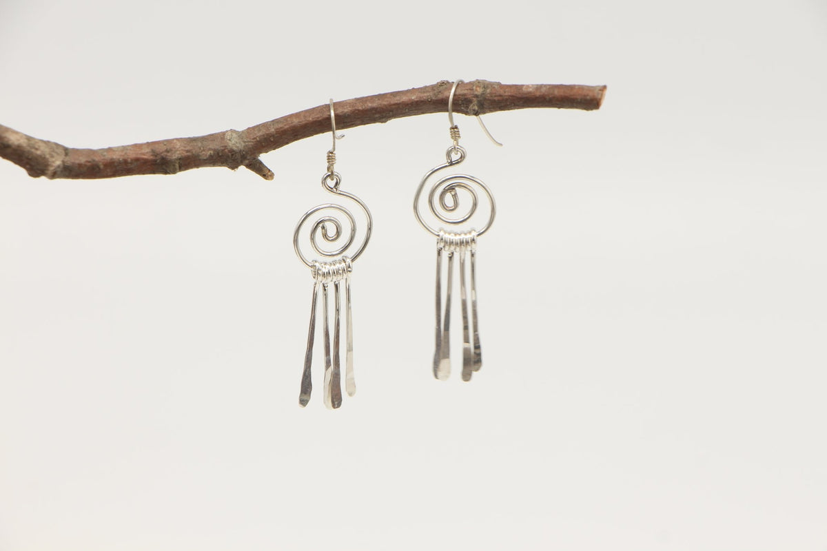 Spiral Paddle Earrings