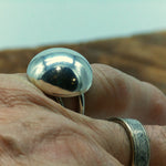 Polished Dome Fine Silver Ring size US 7.5