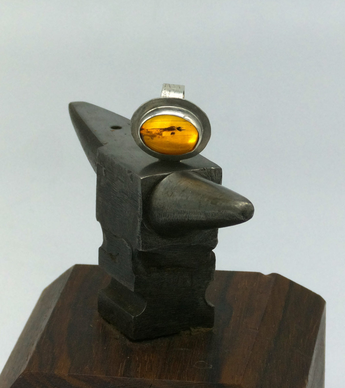 Baltic Amber Nest Sterling Silver Ring size 6 US