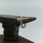 Braided Silver Ring — Minimalist Band size US 10.5