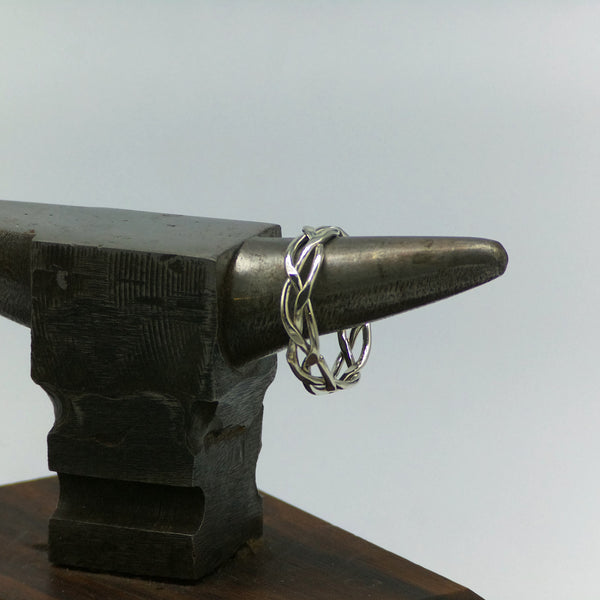 Braided Silver Ring — Minimalist Band size US 10.5