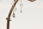 Spiral Hanging Stone Earrings