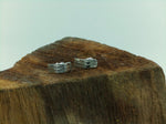 Curved Line Fine Silver Stud Earrings