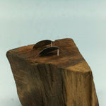 Textured Crescent Sterling Silver Stud Earrings