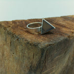 Pyramid Ring in Fine and Sterling Silver