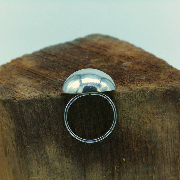 Dome Ring with Folded Plane size US 8.5