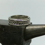 Band Ring with Double Chain Detail US size 8.5