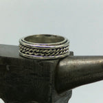 Band Ring with Double Chain Detail US size 8.5