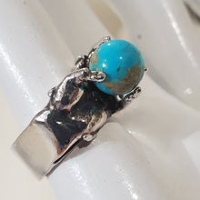 Load image into Gallery viewer, Hand in Hand Turquoise Ring size 6.5
