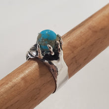 Load image into Gallery viewer, Hand in Hand Turquoise Ring size 6.5
